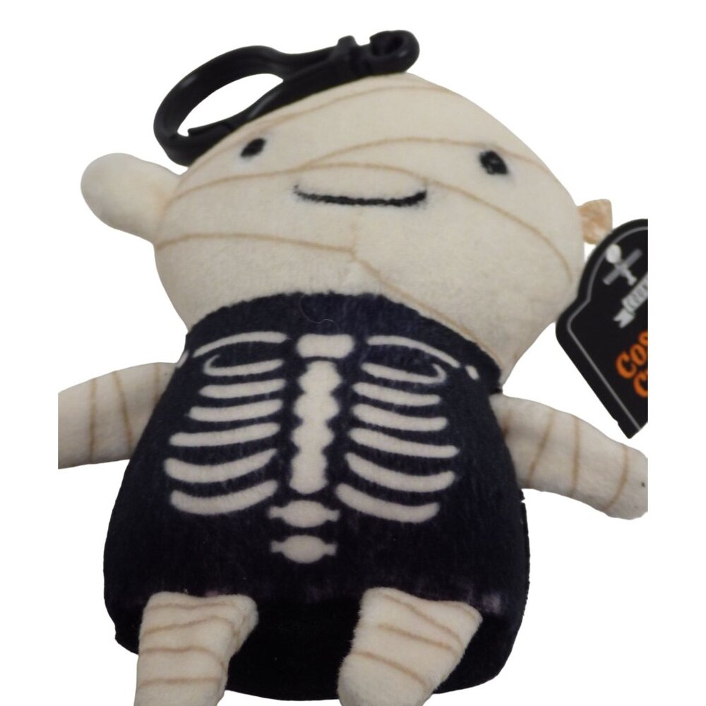 Costume Critters Mummy as Skeleton  Keychain Clip Super Soft Plush Halloween